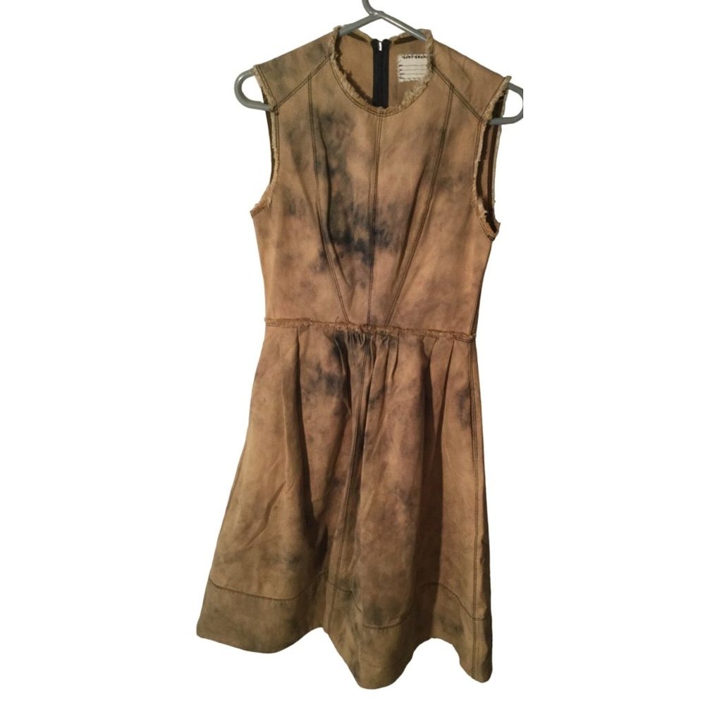 Women's Sleeveless Denim Midi Dress - Gary Graham - Size 2 Distressed Pale